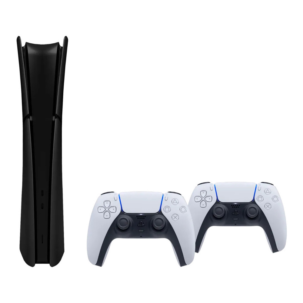 PlayStation 5 Slim Digital Edition + Covers Zwart + Extra Controller Wit PlayStation 5 Slim Digital Edition + Covers Zwart + Extra Controller Wit