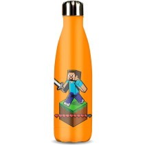 Minecraft - Steve Orange Water Bottle
