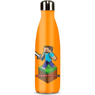 Minecraft - Steve Orange Water Bottle