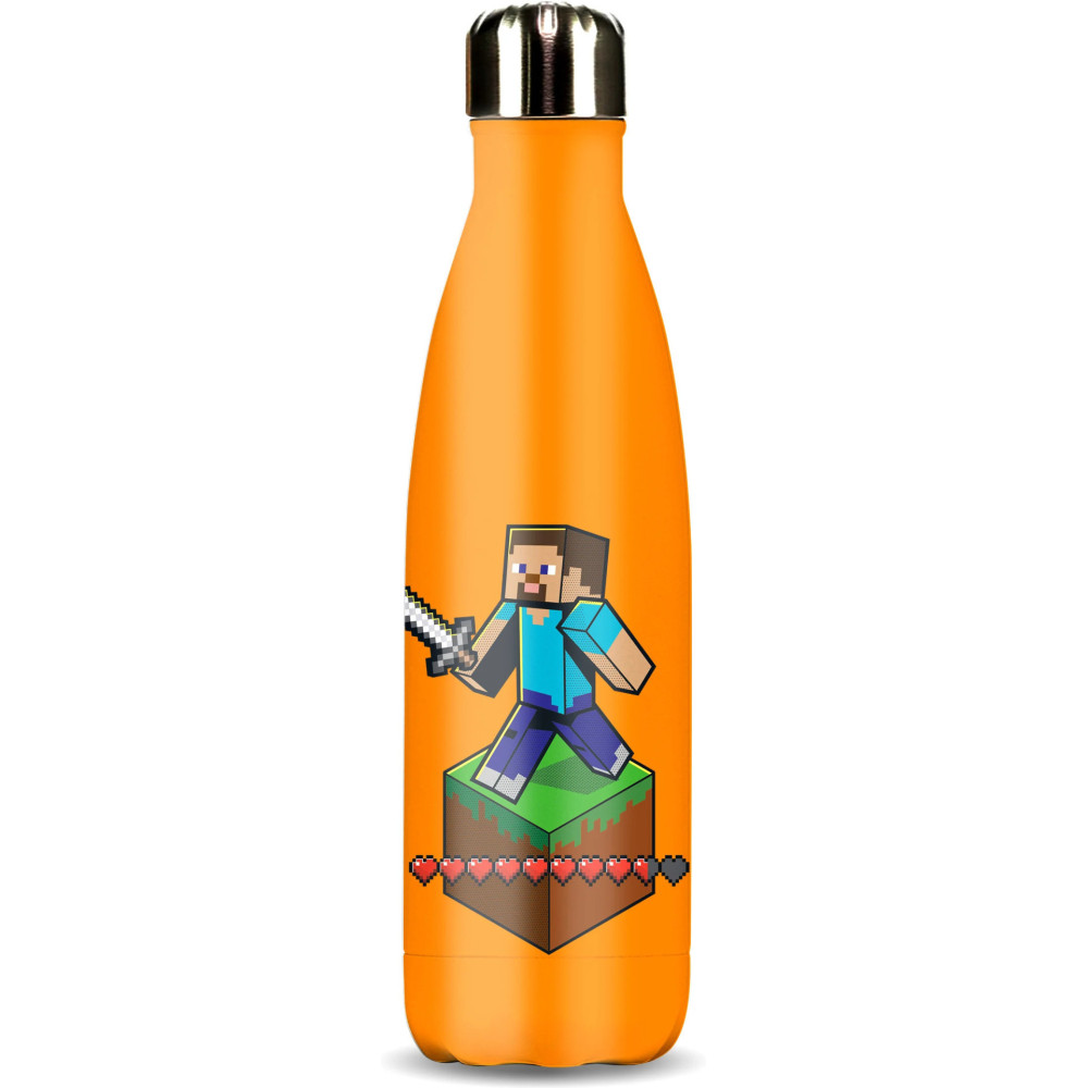 Minecraft - Steve Orange Water Bottle Minecraft - Steve Orange Water Bottle