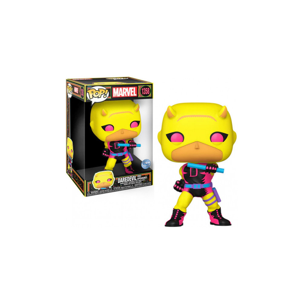 Daredevil Funko Pop Vinyl: Jumbo Blacklight Daredevil (Yellow&Red)