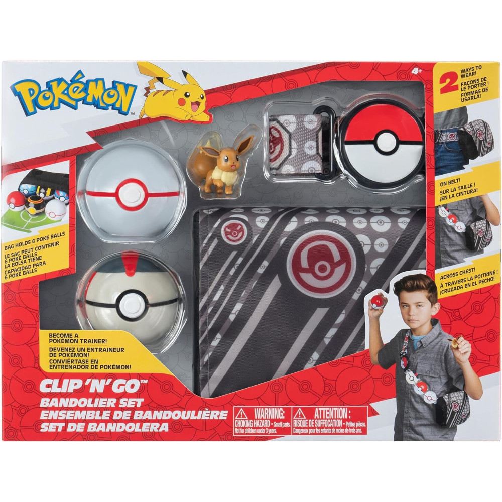 Pokemon Clip 'N Go Bandolier Set - Eevee (Timer/Premier Ball)
