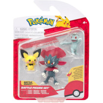 Pokemon Battle Figure Pack - Pichu, Weavile & Machop