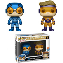 DC Super Heroes Funko Pop Vinyl: Blue Beetle & Booster Gold Double Pack Limited Edition