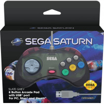 Retro-Bit - SEGA Saturn USB Controller (Slate Grey)