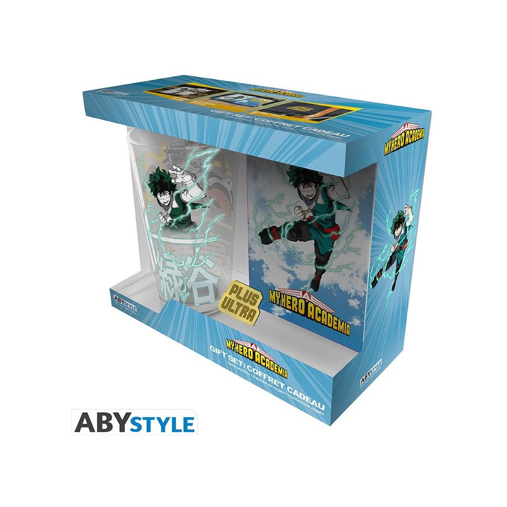 My Hero Academia - XXL Glass + Pin + Pocket Notebook Gift Set My Hero Academia - XXL Glass + Pin + Pocket Notebook Gift Set