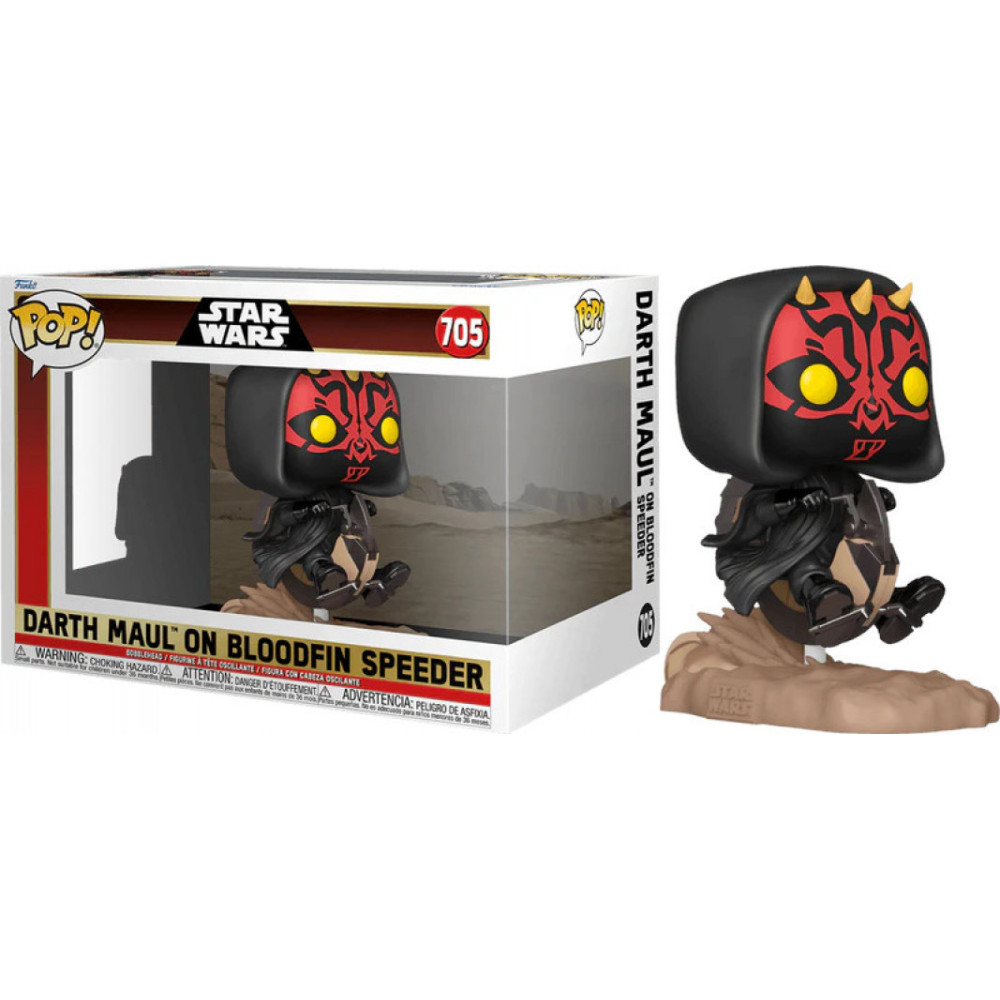 Star Wars The Phantom Menace 25th Anniversary Funko Pop Vinyl: Darth Maul on Bloodfin Star Wars The Phantom Menace 25th Anniversary Funko Pop Vinyl: Darth Maul on Bloodfin