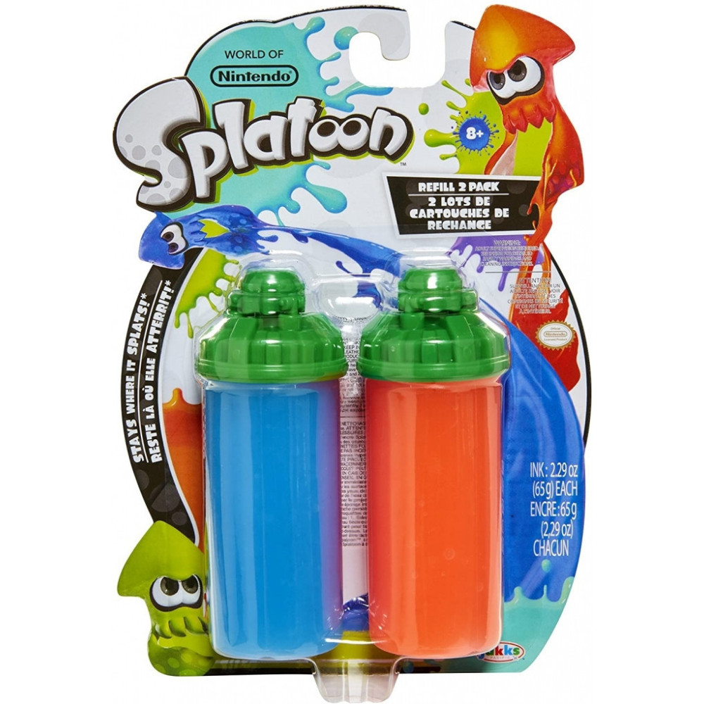 World of Nintendo - Splatoon Splatter Shot Ink Blaster Soaker Refill 2-Pack (Blue/Orange) World of Nintendo - Splatoon Splatter Shot Ink Blaster Soaker Refill 2-Pack (Blue/Orange)