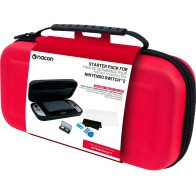 Nacon Nintendo Switch 2 Starter Pack + Screenprotector + Gamecardhoes (Rood)