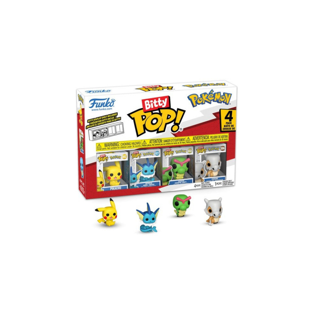 Pokémon Funko Bitty Pop! 4-Pack: Pikachu / Vaporeon / Caterpie / Cubone Pokémon Funko Bitty Pop! 4-Pack: Pikachu / Vaporeon / Caterpie / Cubone