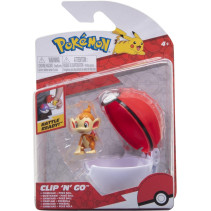 Pokemon Figure - Chimchar + Poke Ball (Clip 'n' Go)
