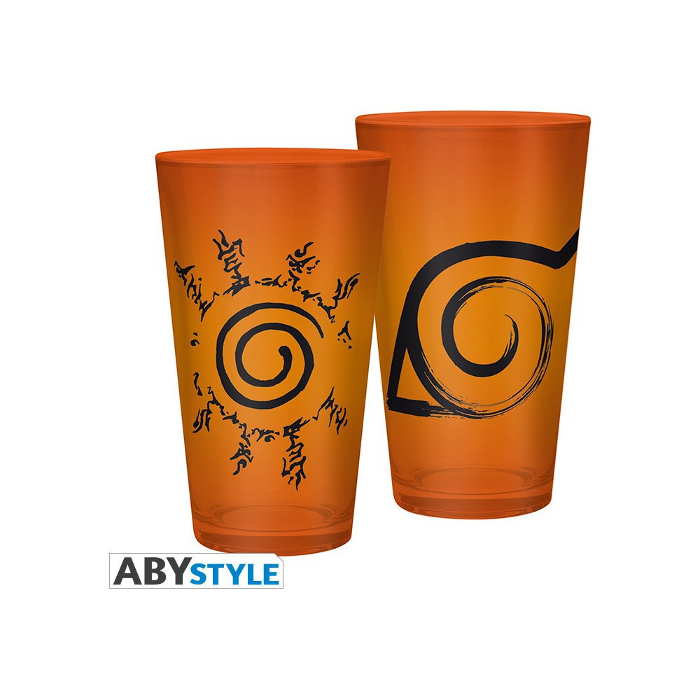 Naruto Shippuden - Konoha & Seal Large Glass Naruto Shippuden - Konoha & Seal Large Glass