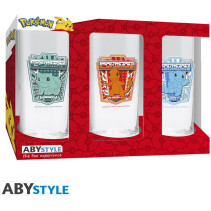 Pokemon - Kanto Starters 3 Glasses Set