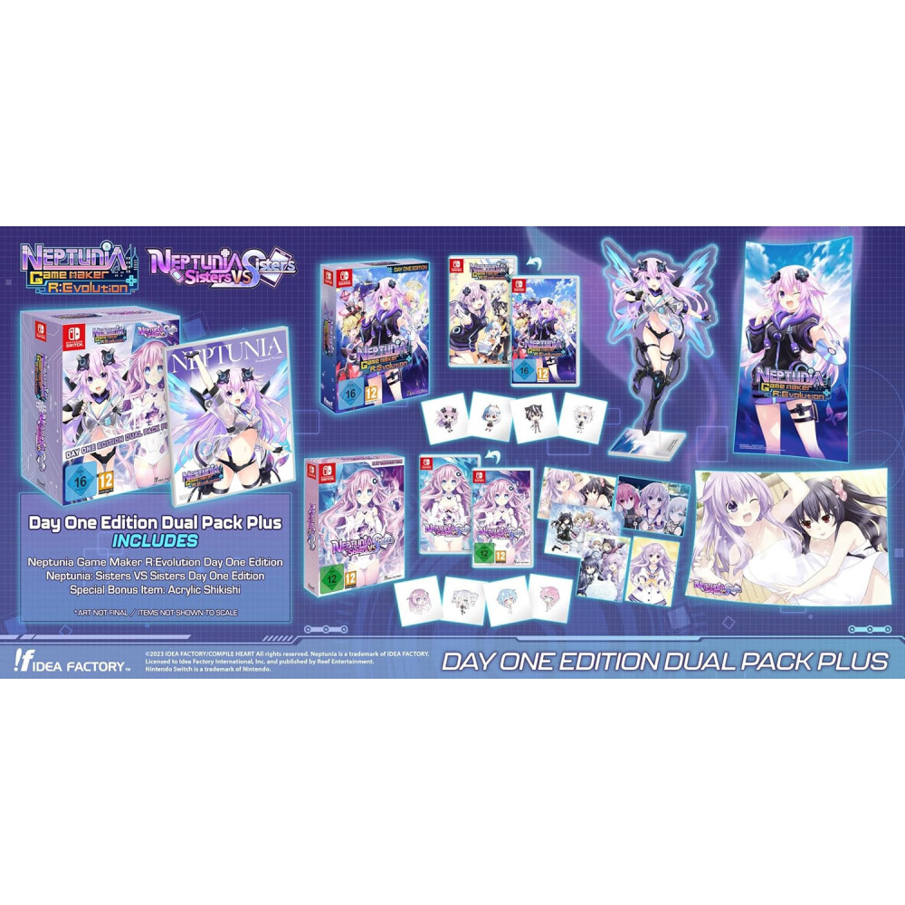 Hyperdimension Neptunia Game Maker R:Evolution & Sisters VS Sisters Day One Edition Double Pack Plus Hyperdimension Neptunia Game Maker R:Evolution & Sisters VS Sisters Day One Edition Double Pack Plus