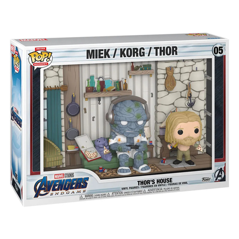Marvel: Avengers Endgame Funko Pop! Moment Deluxe Vinyl: Miek/Thor/Korg - Thor's House Marvel: Avengers Endgame Funko Pop! Moment Deluxe Vinyl: Miek/Thor/Korg - Thor's House