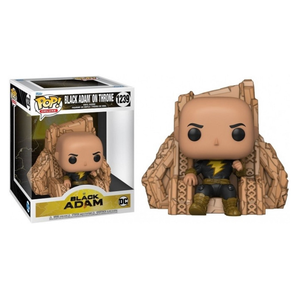Black Adam Funko Pop Deluxe Vinyl: Black Adam on Throne Black Adam Funko Pop Deluxe Vinyl: Black Adam on Throne