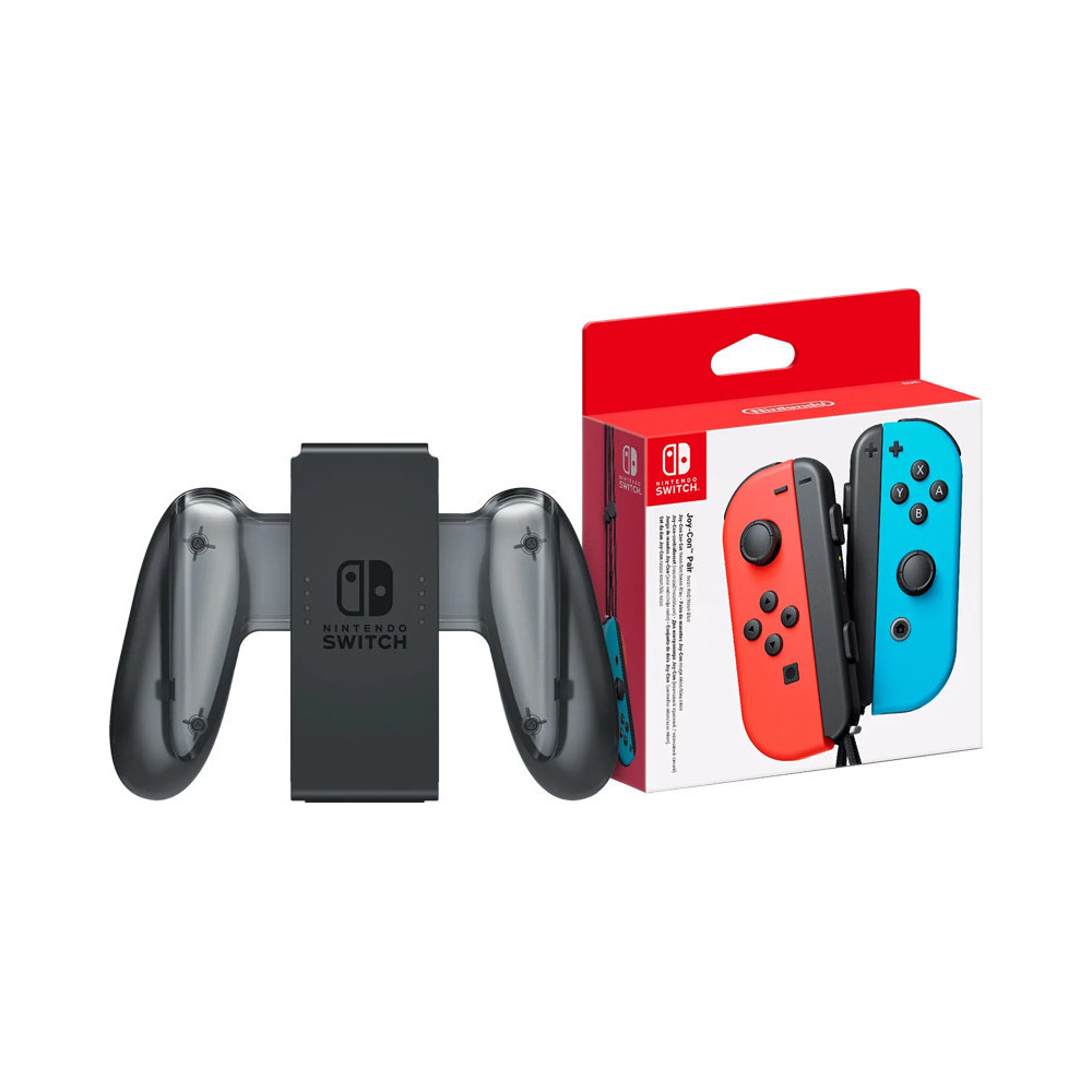 Nintendo Switch Joy-Con set Rood/Blauw + Nintendo Switch Joy-Con Charge Grip Nintendo Switch Joy-Con set Rood/Blauw + Nintendo Switch Joy-Con Charge Grip