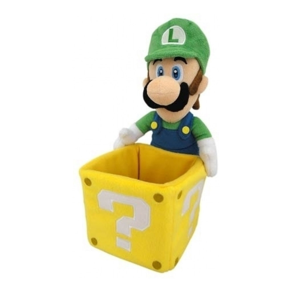 Super Mario Pluche - Luigi with Coin Box 25cm Super Mario Pluche - Luigi with Coin Box 25cm