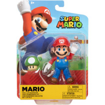 Super Mario Action Figure - Mario with 1-UP Mushroom (version A)