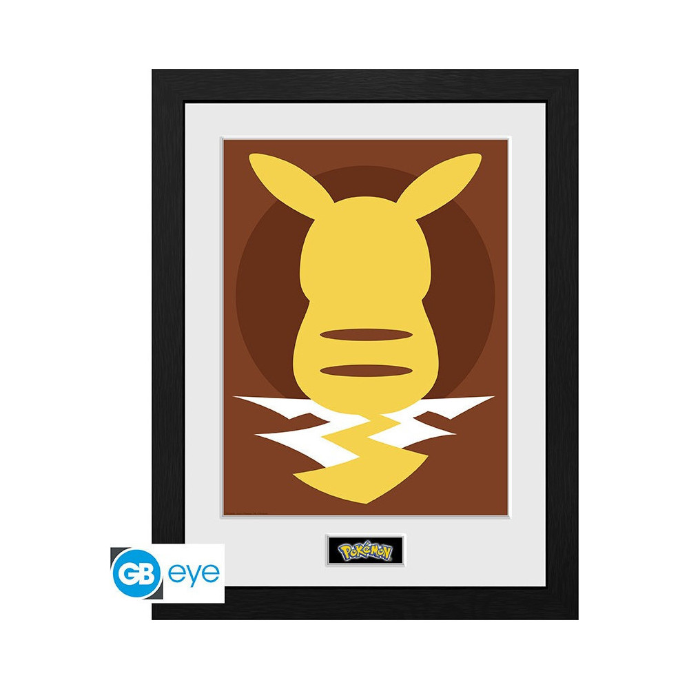 Pokemon Framed Print - Pikachu Silhouette Pokemon Framed Print - Pikachu Silhouette