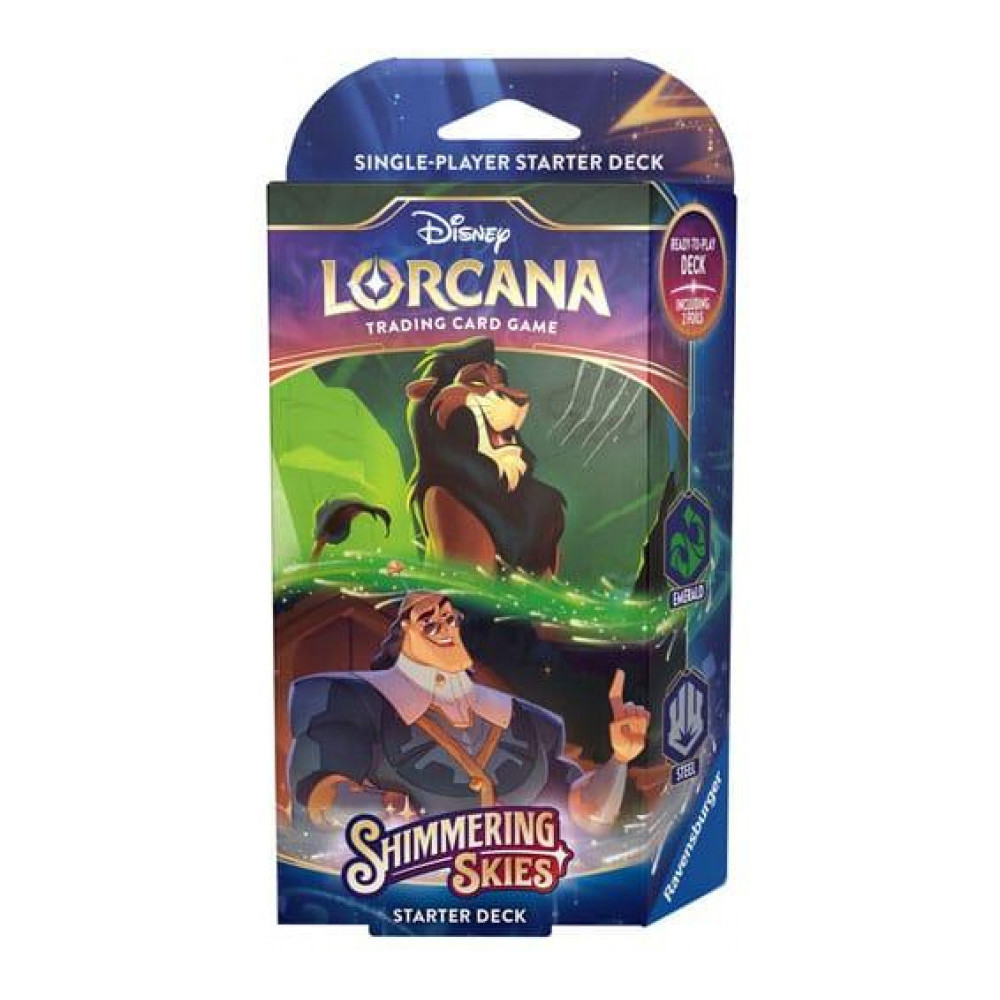 Disney Lorcana - Shimmering Skies Starter Deck - Scar & Kronk Disney Lorcana - Shimmering Skies Starter Deck - Scar & Kronk