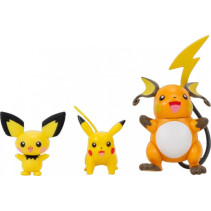 Pokemon Battle Figure Evolution Pack - Pichu, Pikachu & Raichu
