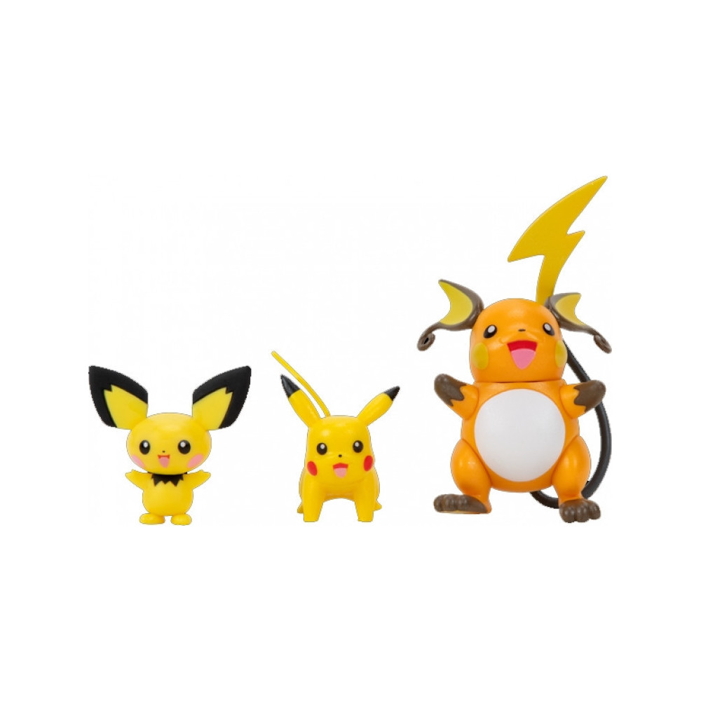 Pokemon Battle Figure Evolution Pack - Pichu, Pikachu & Raichu Pokemon Battle Figure Evolution Pack - Pichu, Pikachu & Raichu