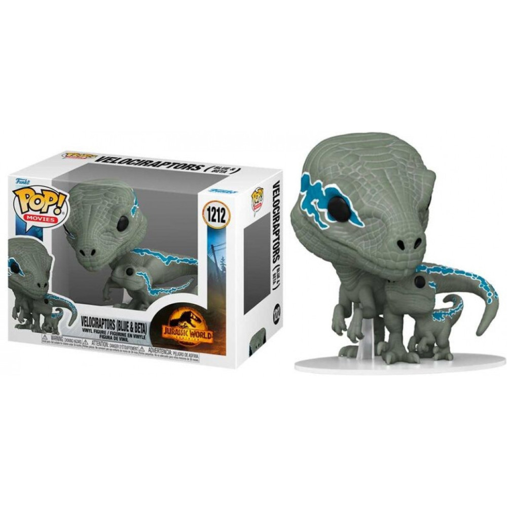 Jurassic World Dominion Funko Pop Vinyl: Blue and Beta Jurassic World Dominion Funko Pop Vinyl: Blue and Beta