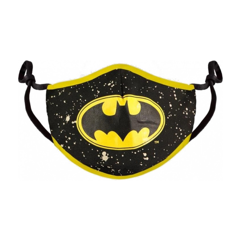 Batman - Black&Yellow Adjustable Shaped Face Mask (1 Pack) Batman - Black&Yellow Adjustable Shaped Face Mask (1 Pack)