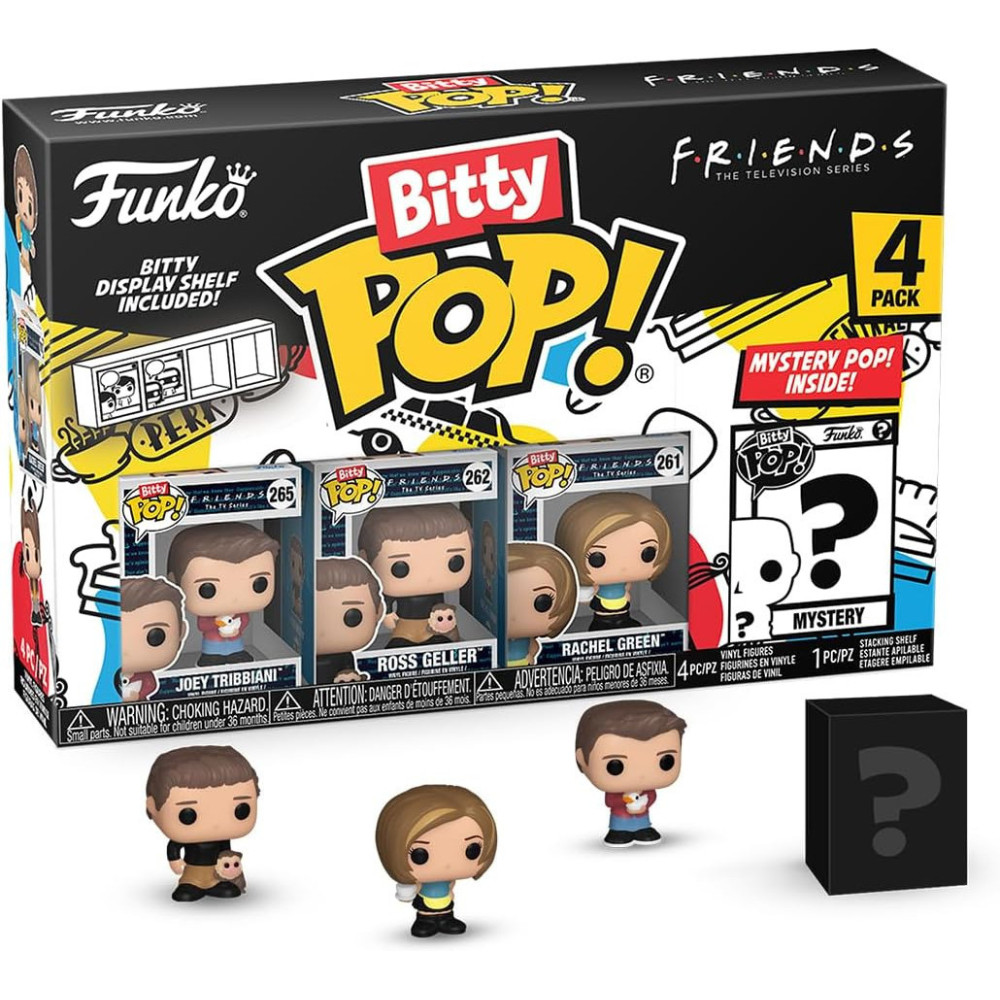 Friends Funko Bitty Pop! 4-Pack: Joey Tribbiani / Ross Geller / Rachel Green