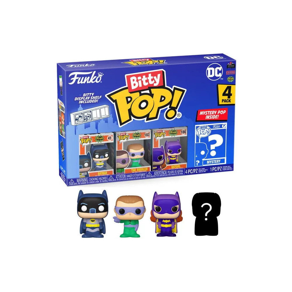 DC Funko Bitty Pop! 4-Pack: Batman / The Riddler / Batgirl DC Funko Bitty Pop! 4-Pack: Batman / The Riddler / Batgirl