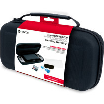 Nacon Switch 2 Starter Pack - Pouch (Black) + Screen Protector + Game Cases