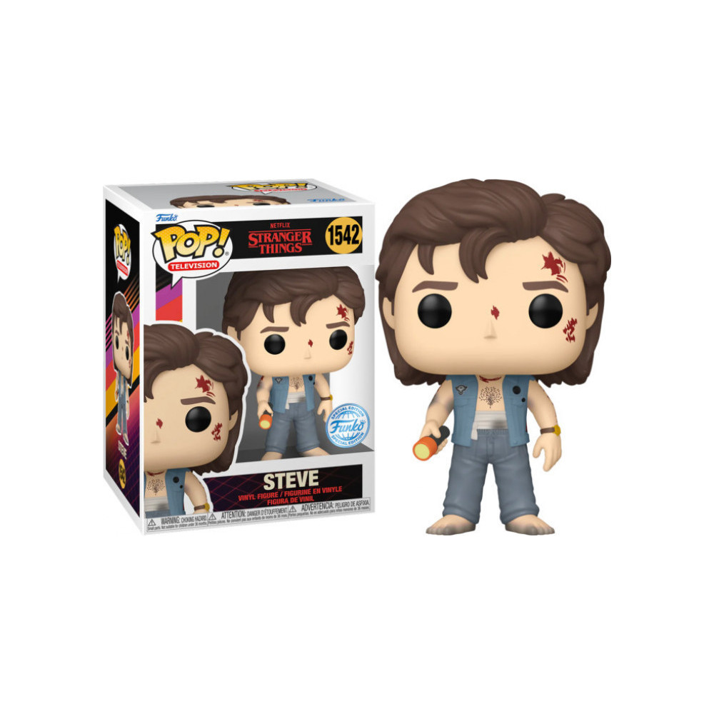 Stranger Things Funko Pop Vinyl: Steve (Battle Damage) Stranger Things Funko Pop Vinyl: Steve (Battle Damage)