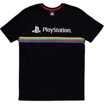 Playstation - Color Stripe Logo - T-shirt