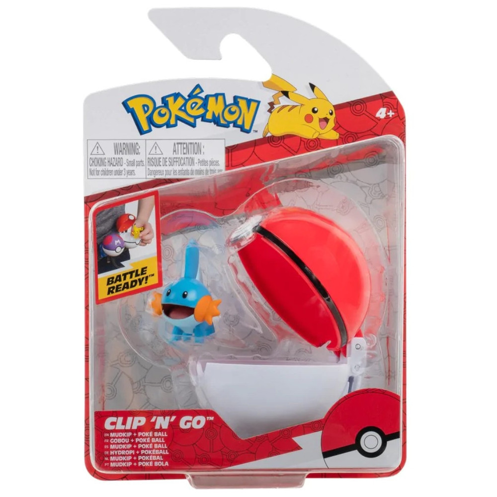 Pokemon Figure - Mudkip + Poke Ball (Clip 'n' Go) Pokemon Figure - Mudkip + Poke Ball (Clip 'n' Go)
