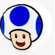 Super Mario Pluche - Mocchi Mocchi Blue Toad