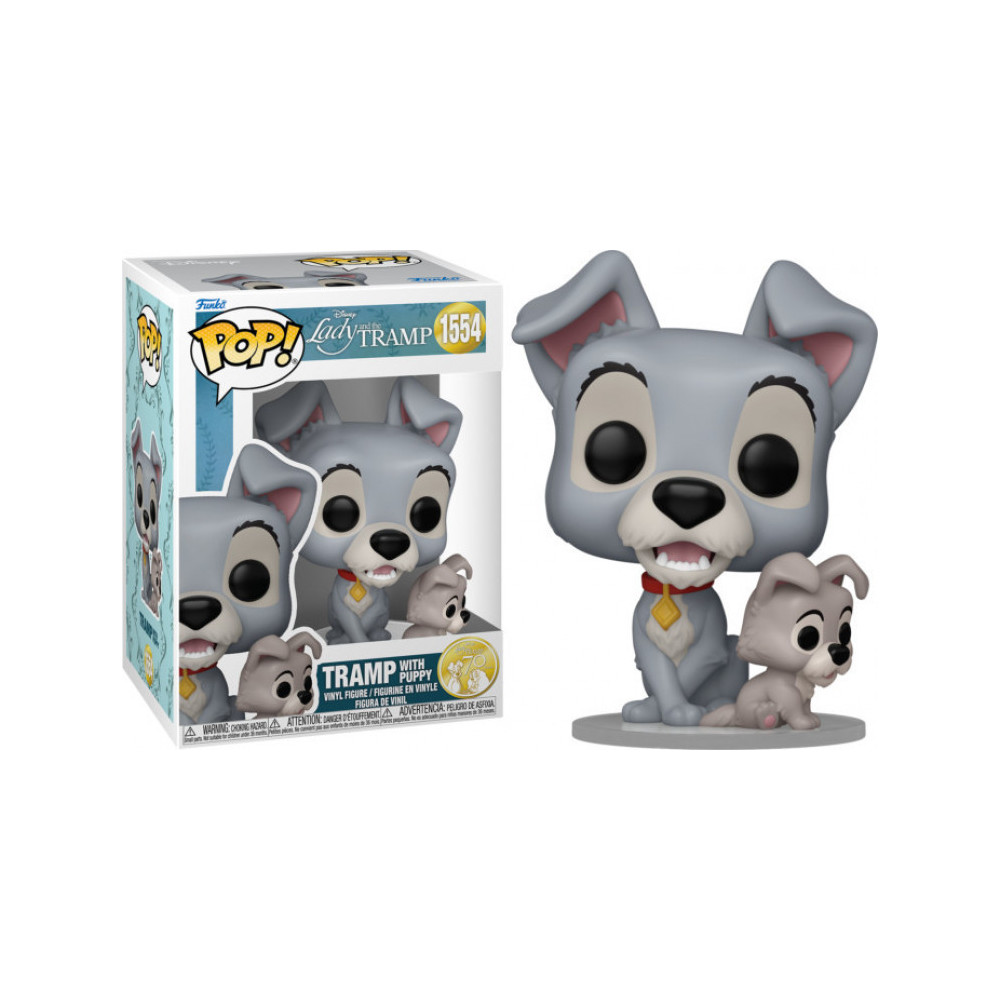 Disney Lady and The Tramp Funko Pop Vinyl: Tramp with Puppy Disney Lady and The Tramp Funko Pop Vinyl: Tramp with Puppy
