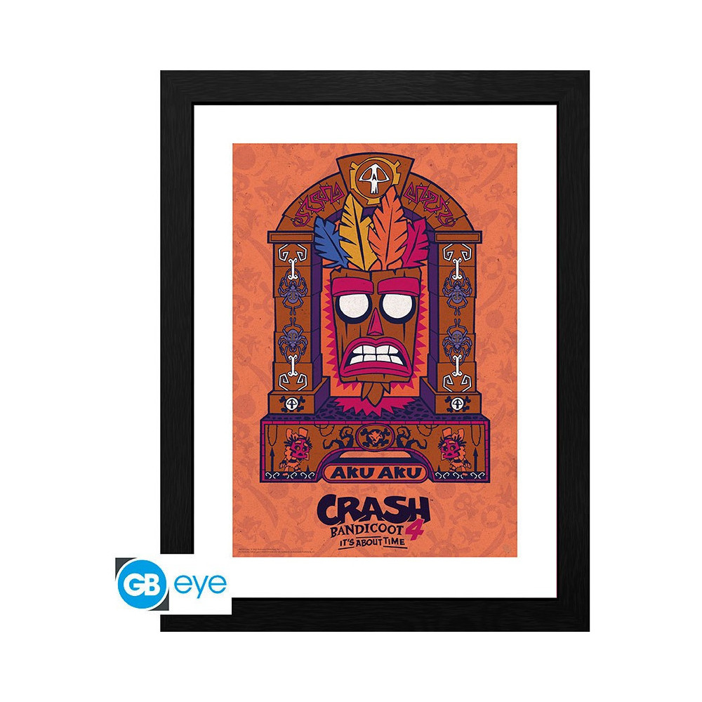 Crash Bandicoot Framed Print - Aku Aku Crash Bandicoot Framed Print - Aku Aku