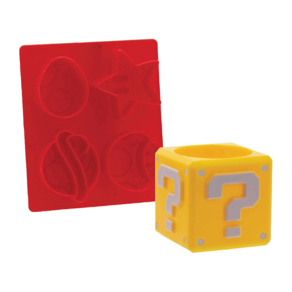 Super Mario - Question Block Egg Cup & Toast Cutter Super Mario - Question Block Egg Cup & Toast Cutter