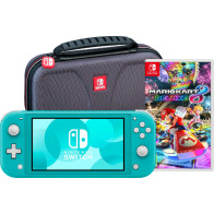 Nintendo Switch Lite Turquoise + Mario Kart 8 Deluxe + Bigben Beschermtas