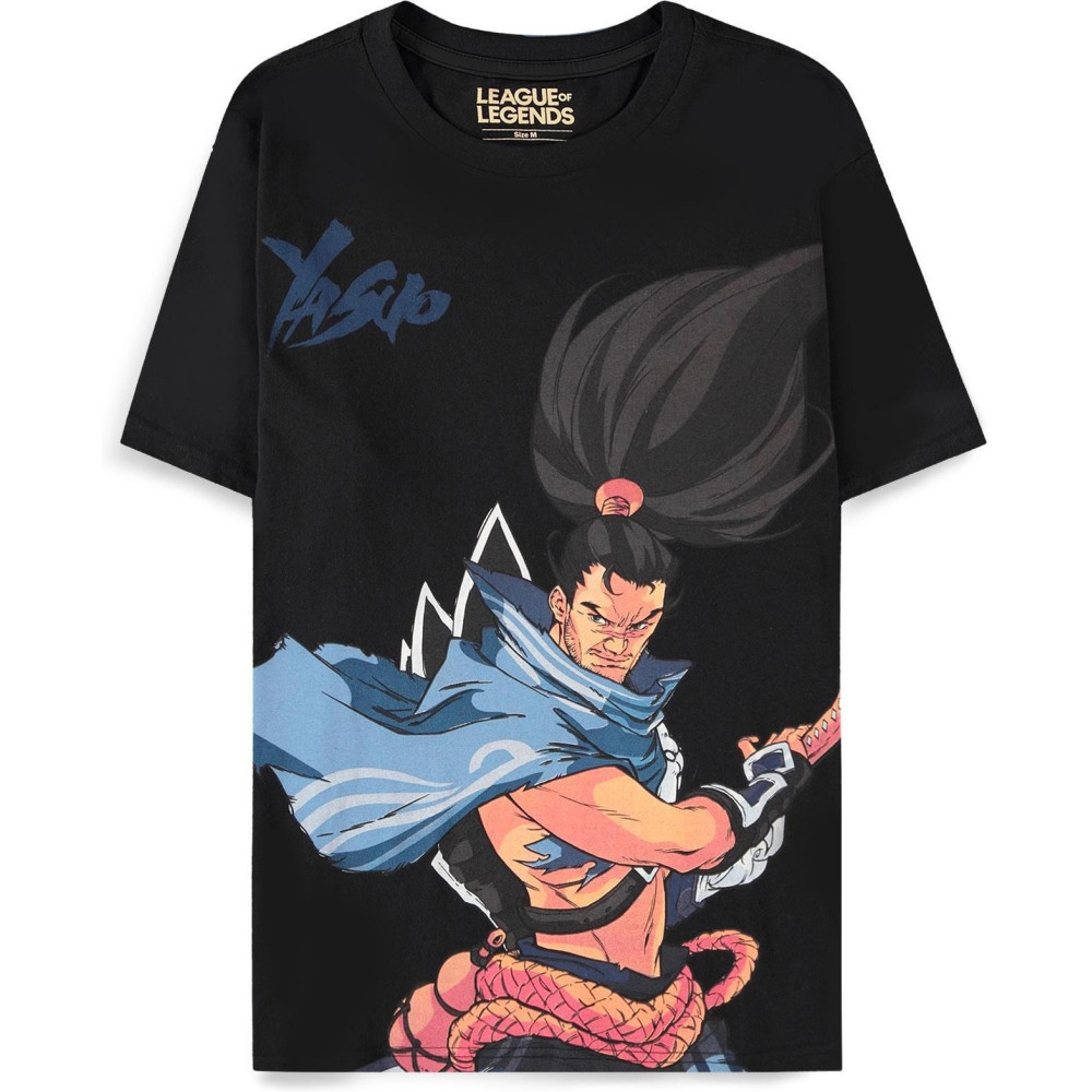 League Of Legends - Yasuo Men's Short Sleeved Black T-shirt League Of Legends - Yasuo Men's Short Sleeved Black T-shirt
