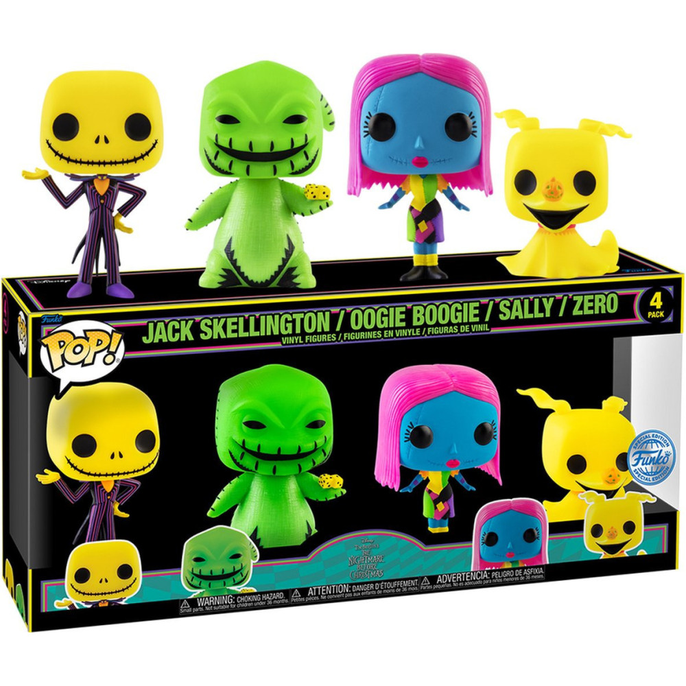 Disney Nightmare Before Christmas Funko Pop Vinyl: Jack Skellington / Oogie Boogie / Sally / Zero 4-Pack Disney Nightmare Before Christmas Funko Pop Vinyl: Jack Skellington / Oogie Boogie / Sally / Zero 4-Pack