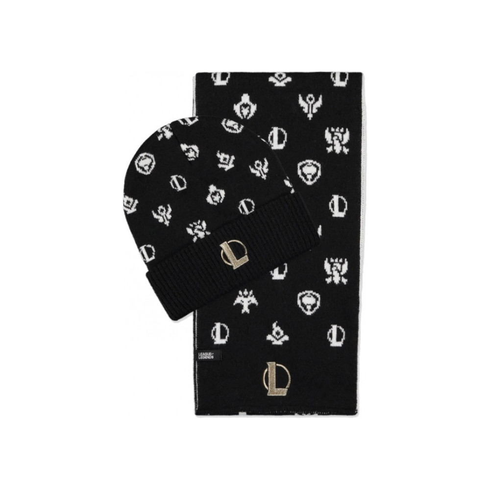 League Of Legends - Black&White Giftset (Beanie & Scarf)