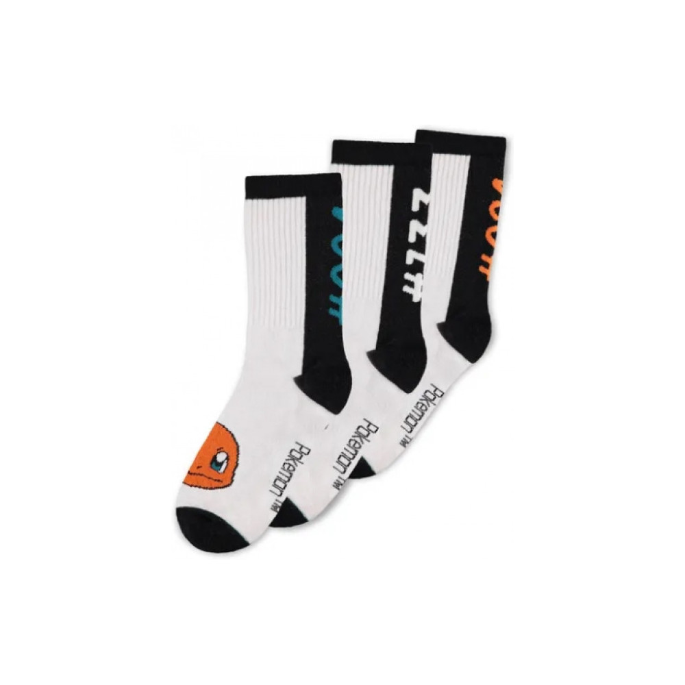 Pokémon - White Sport Socks (3Pack)
