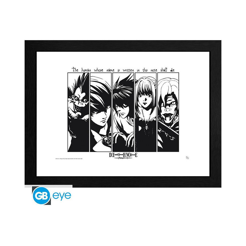 Death Note Framed Print - Usual Suspects Death Note Framed Print - Usual Suspects