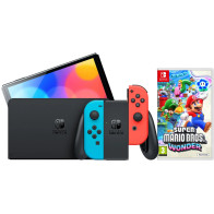 Nintendo Switch OLED Blauw/Rood + Super Mario Bros. Wonder