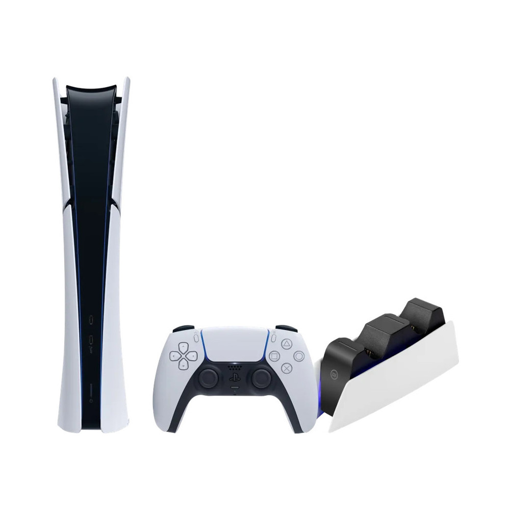 PlayStation 5 Slim Digital Edition + BlueBuilt oplaadstation PlayStation 5 Slim Digital Edition + BlueBuilt oplaadstation