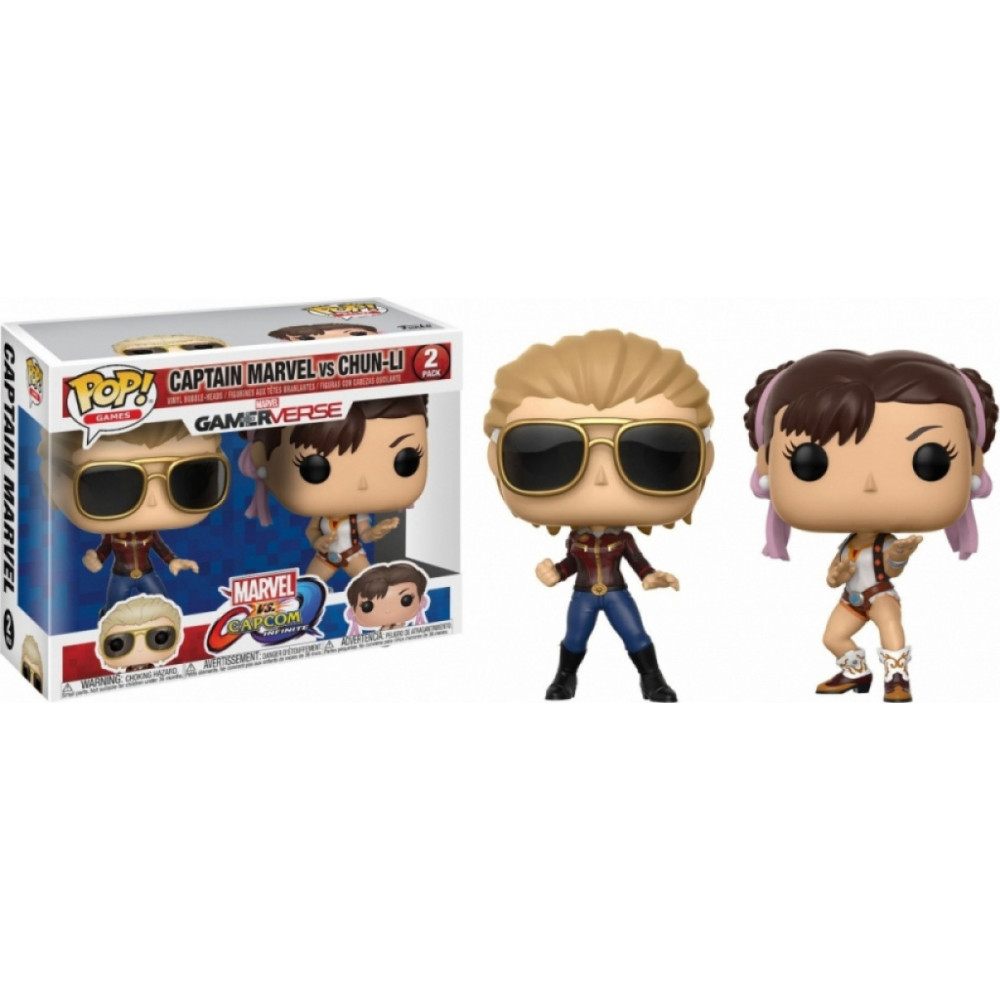 Marvel vs Capcom Infinite Funko Pop Vinyl: Captain Marvel vs Chun-Li Double Pack Marvel vs Capcom Infinite Funko Pop Vinyl: Captain Marvel vs Chun-Li Double Pack